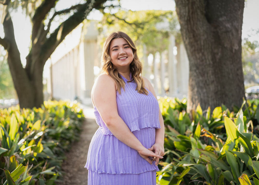 Smiling under the oaks in City Park